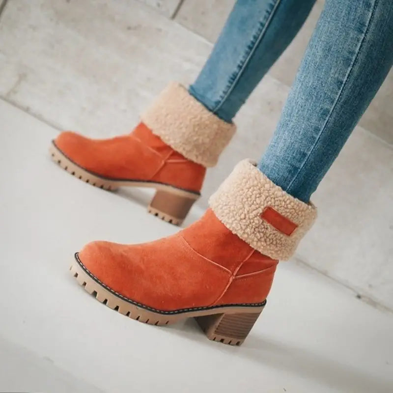 Varmfutterte Winterstiefel mit rutschfester Sohle