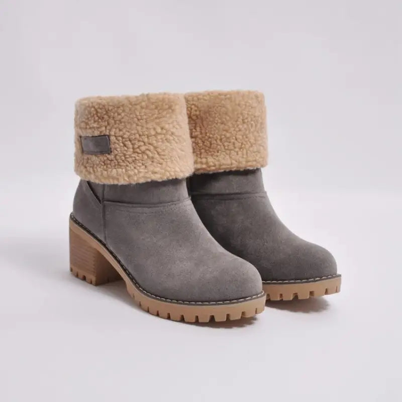 Varmfutterte Winterstiefel mit rutschfester Sohle