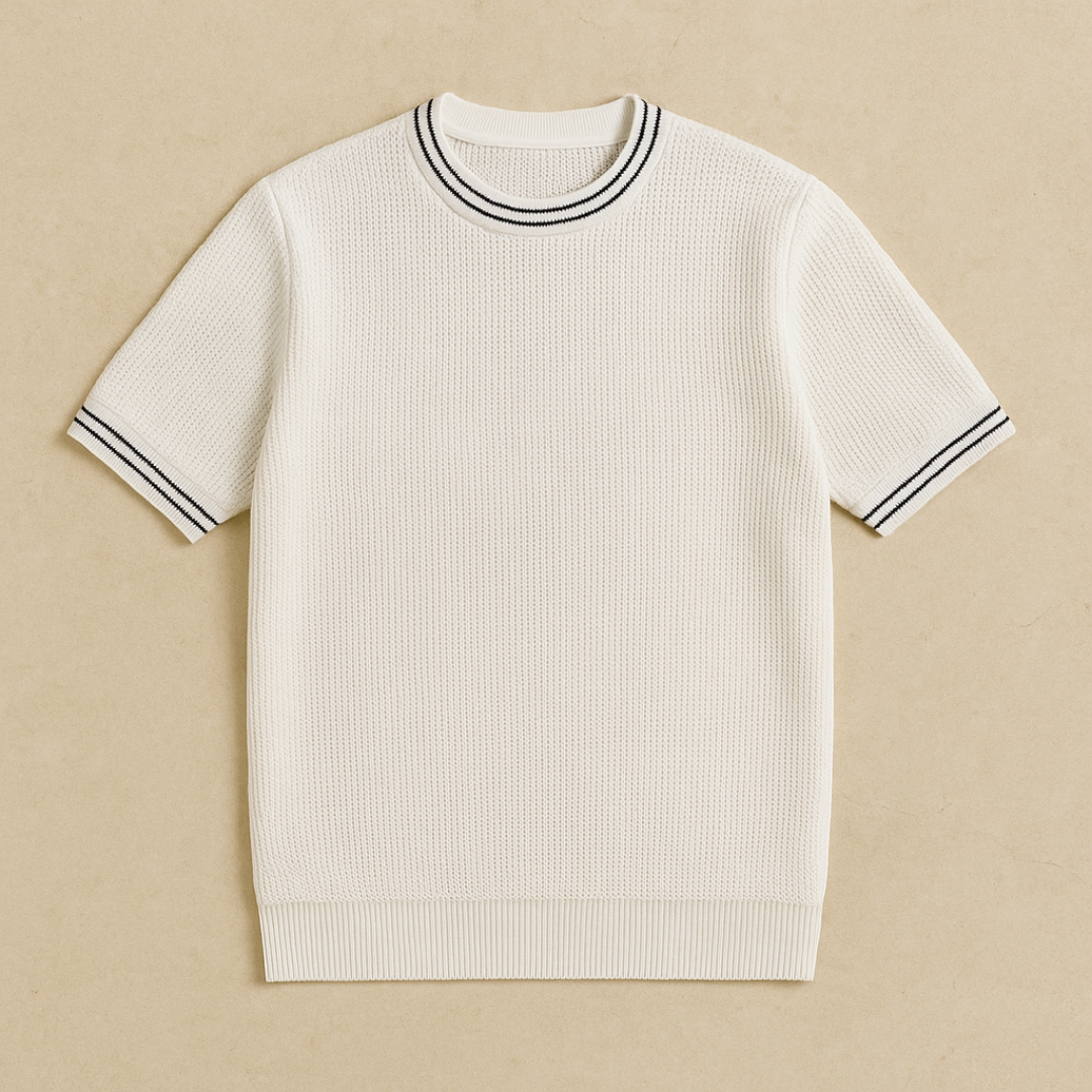 Vintage-Inspiriertes Strick-T-Shirt für Herren