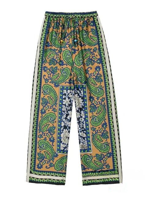 Vintage Boho Sommer-Set mit Hemd und Weiter Hose