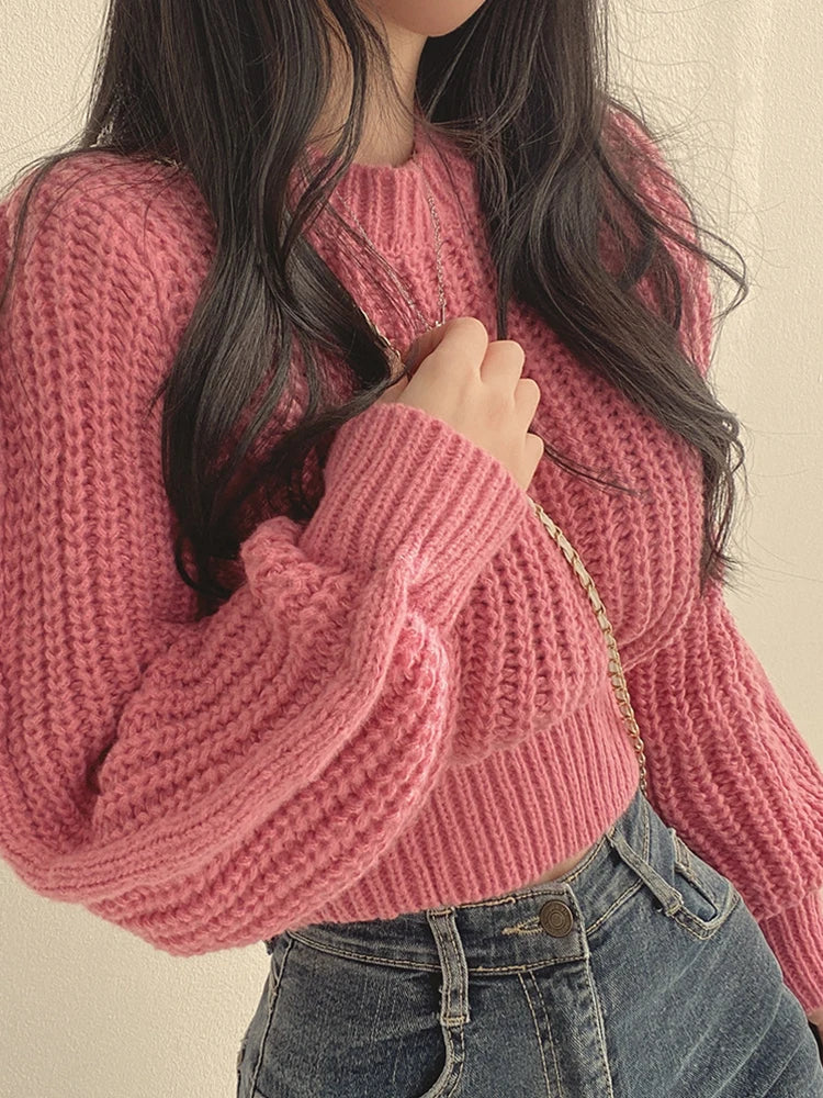 Maglione vintage da donna con taglio a lanterna