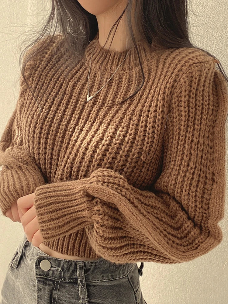 Maglione vintage da donna con taglio a lanterna