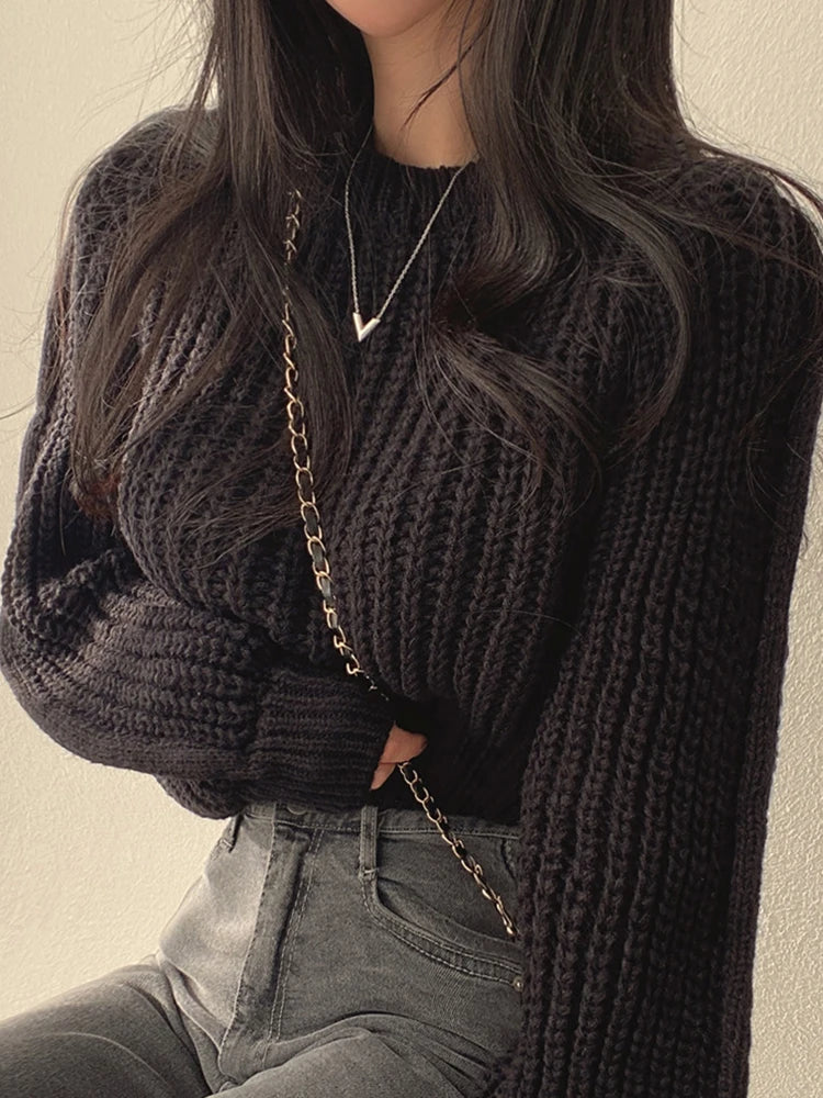 Maglione vintage da donna con taglio a lanterna