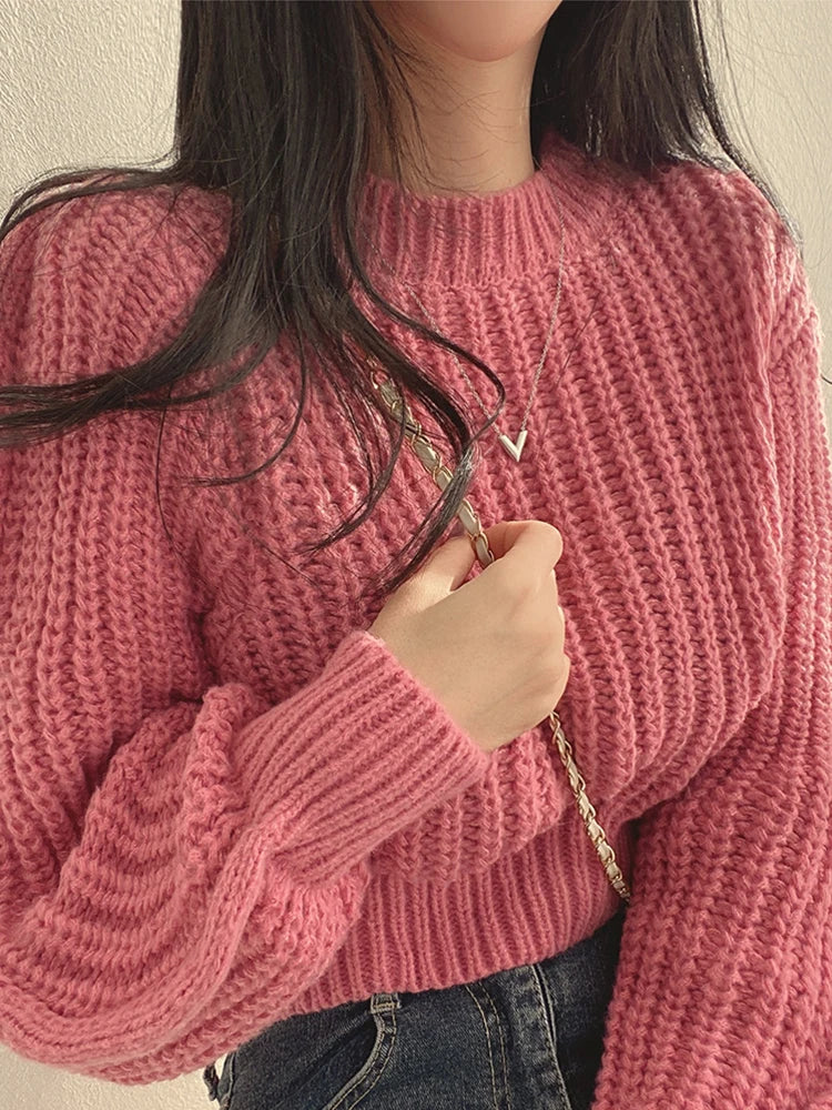 Maglione vintage da donna con taglio a lanterna