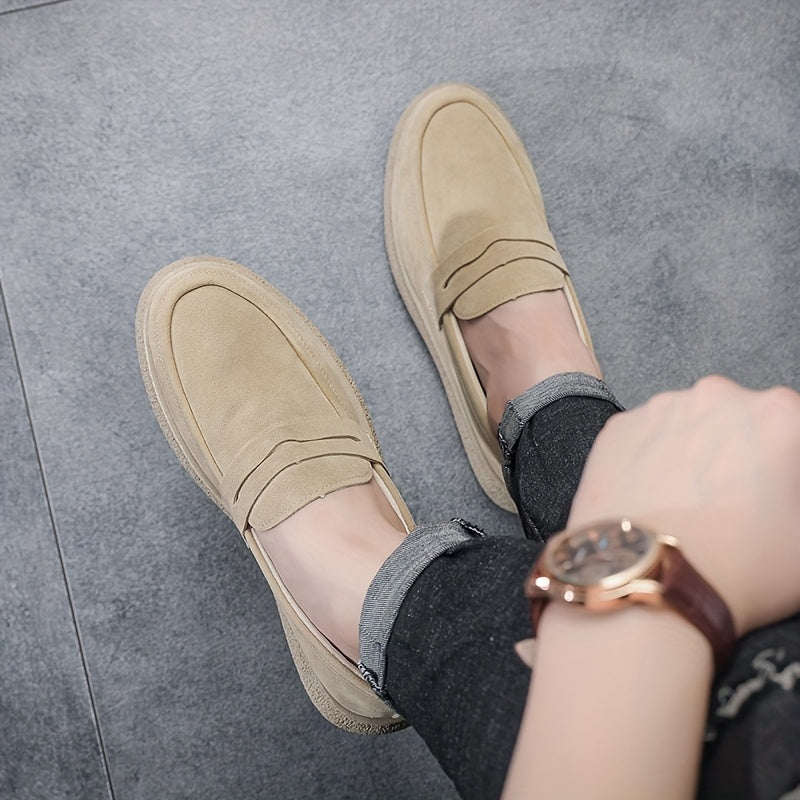 Vintage herrloafers med rund tå