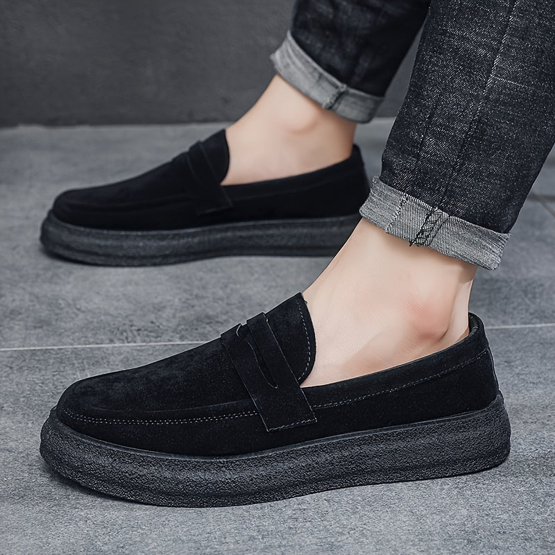 Vintage herrloafers med rund tå