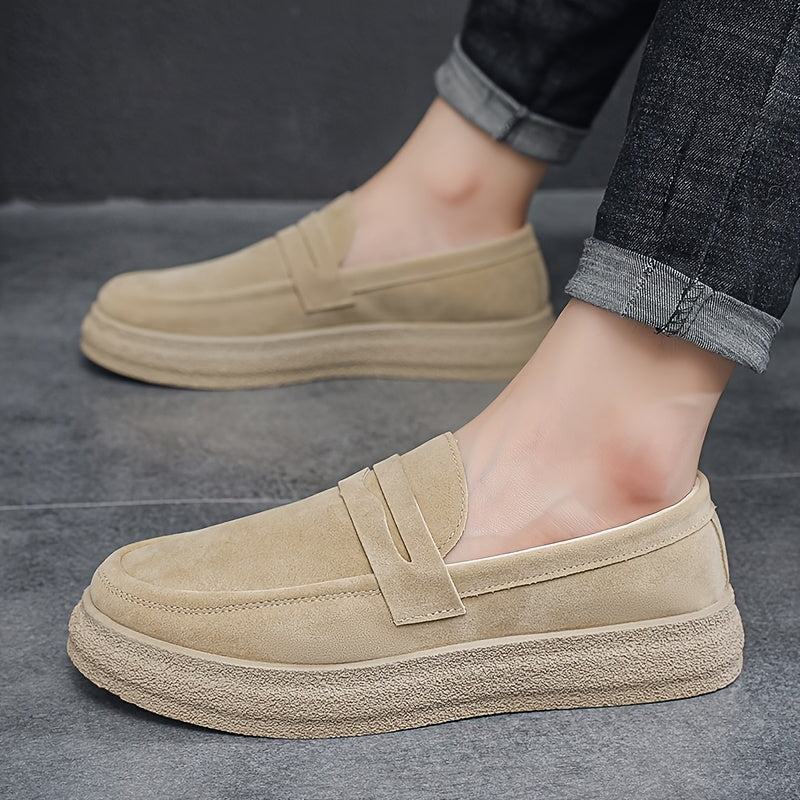 Vintage herrloafers med rund tå