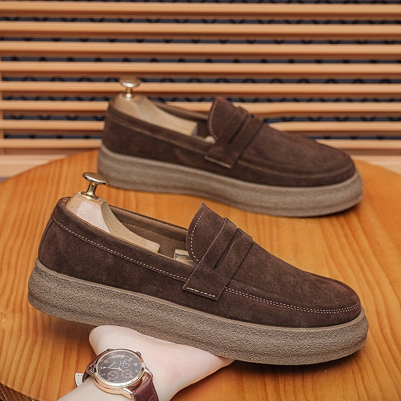Vintage Herren Loafers mit Runder Spitze
