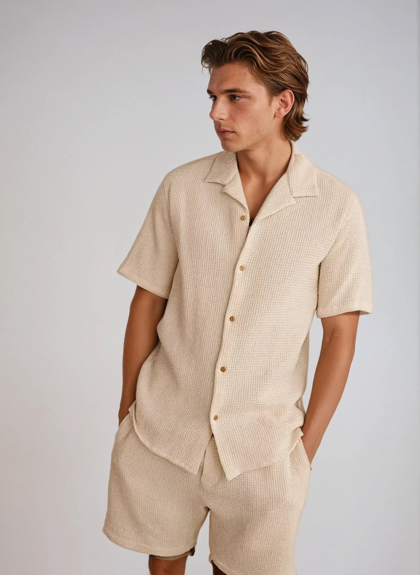 Waffelshirt für den Sommer aus atmungsaktivem Stoff