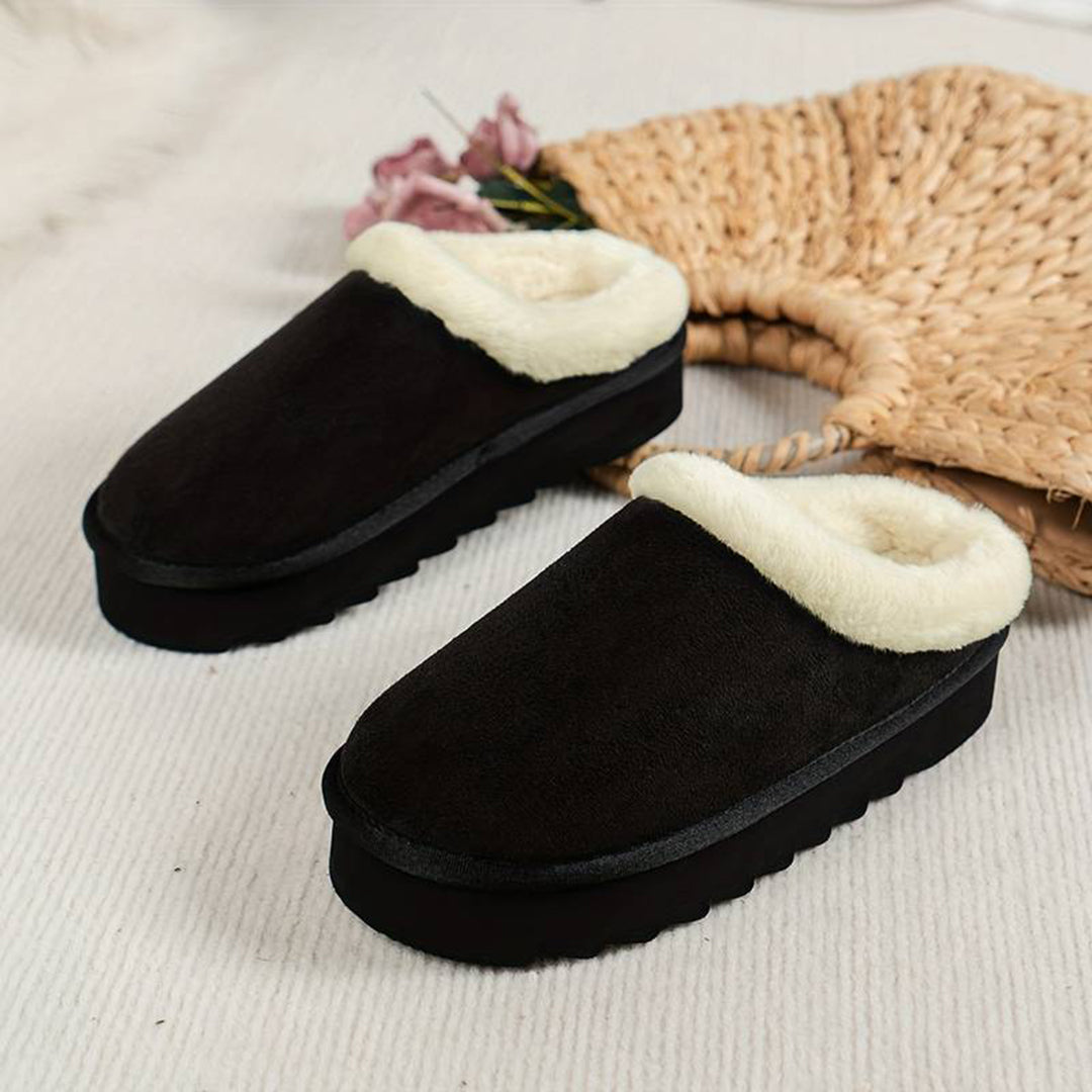 Warme Hausschuhe Damen mit Plüschfutter