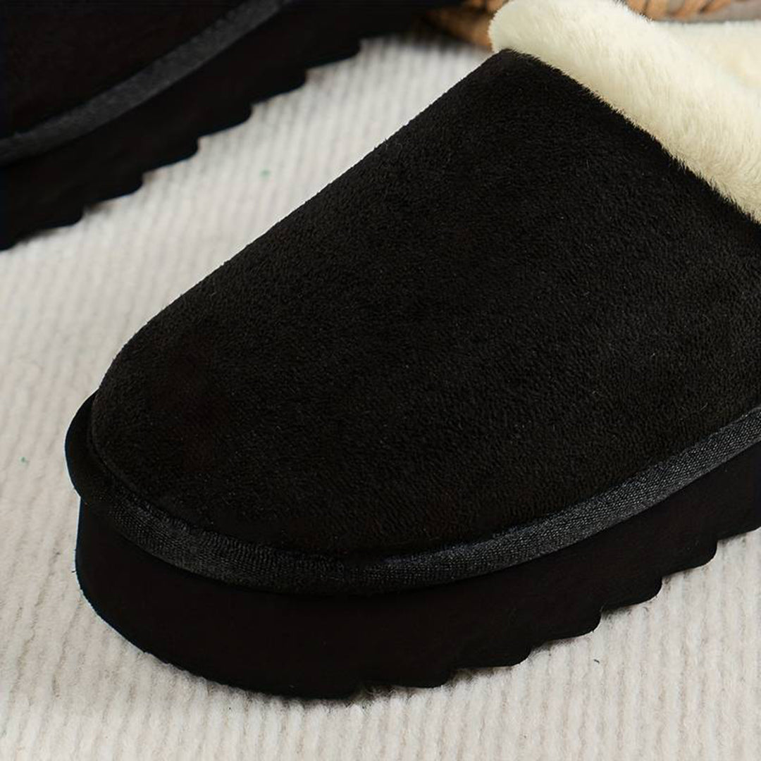Warme Hausschuhe Damen mit Plüschfutter