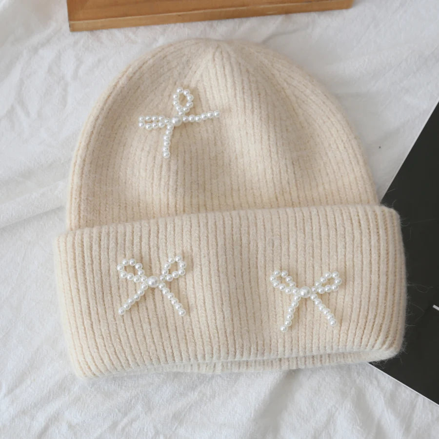 Warme Strickmütze für Damen