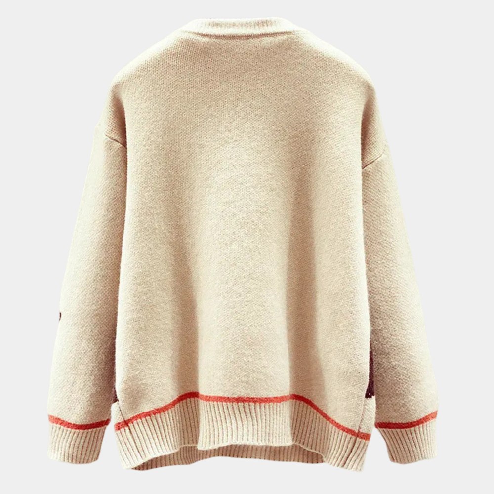 Warmer Damenpullover mit Muster