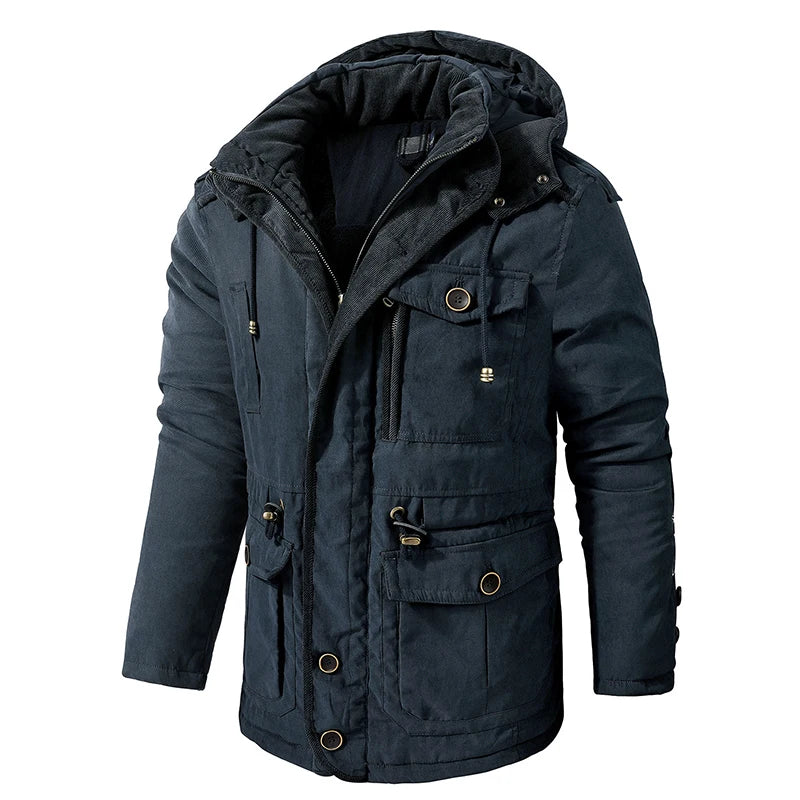 Warmer Herren Parka mit Kapuze