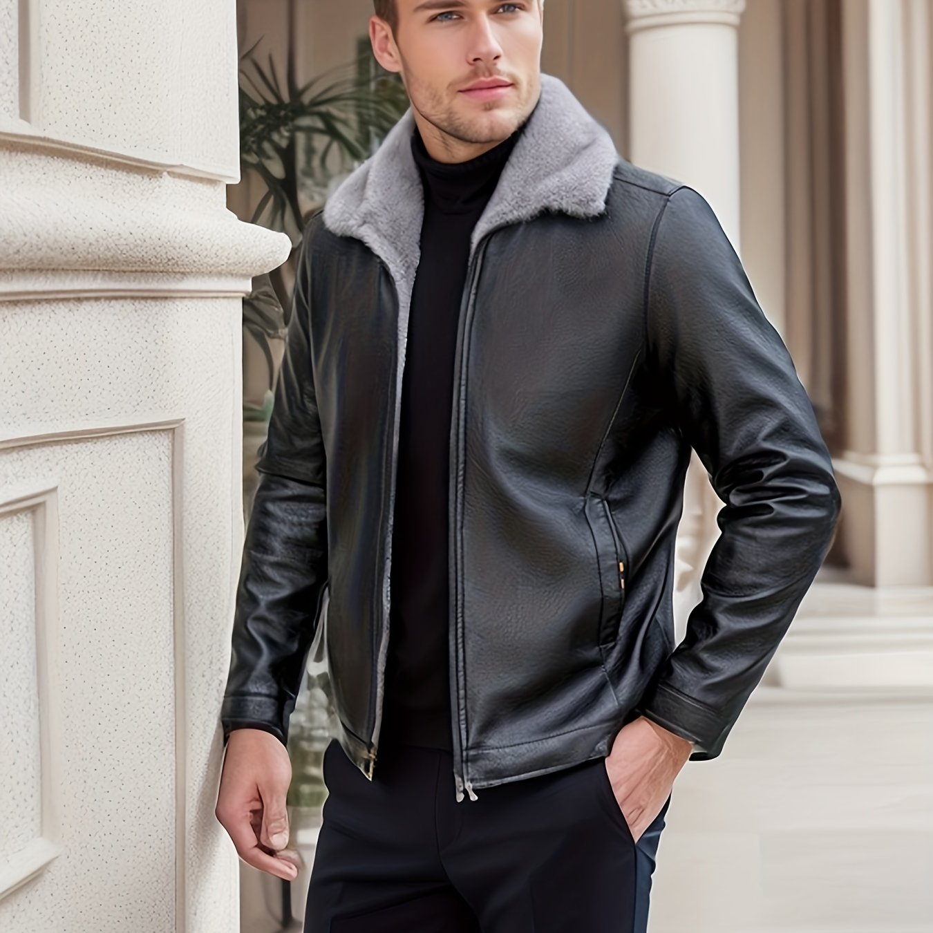 Warmes Fleecejacke mit PU-Beschichtung