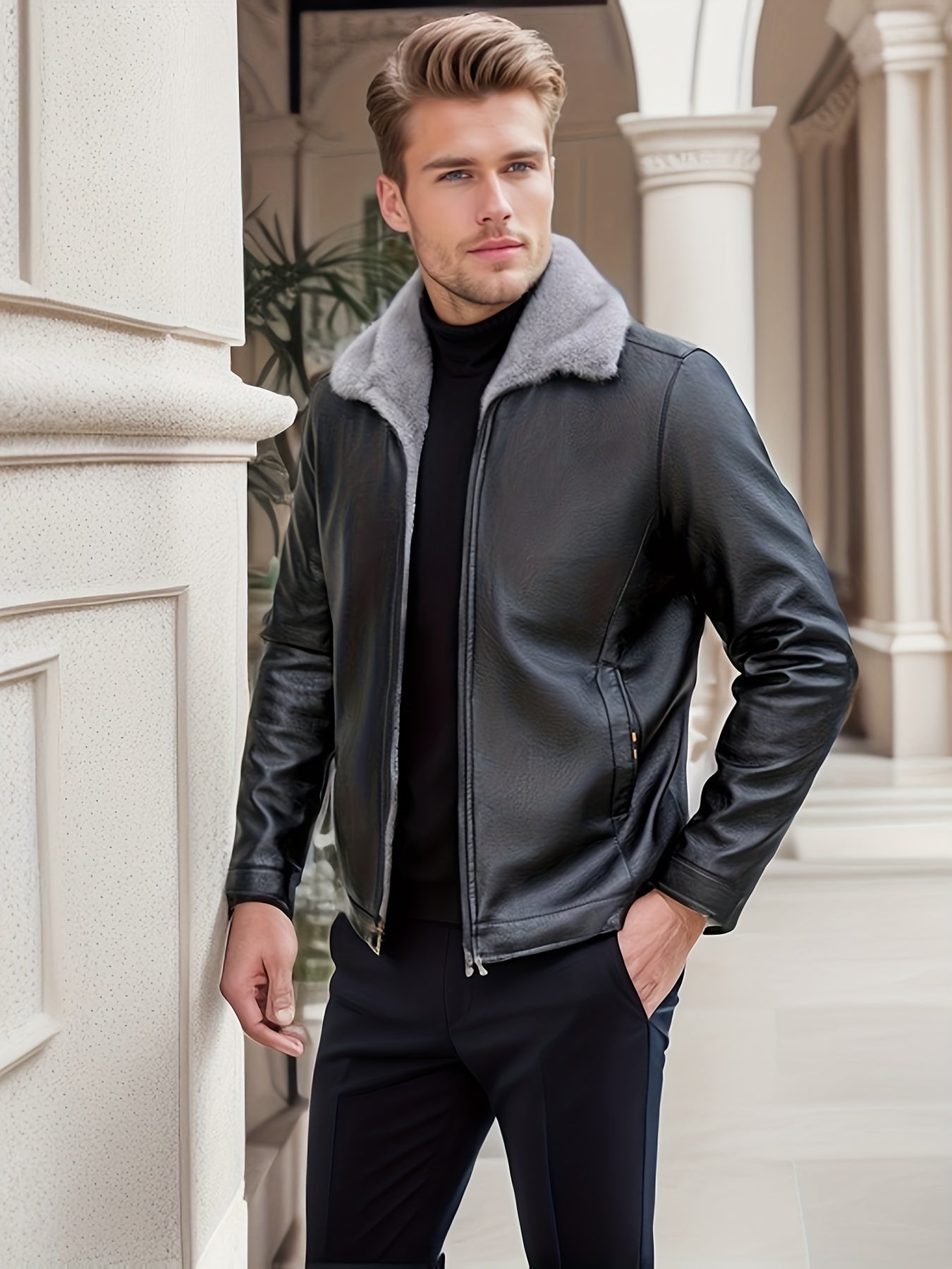 Warmes Fleecejacke mit PU-Beschichtung