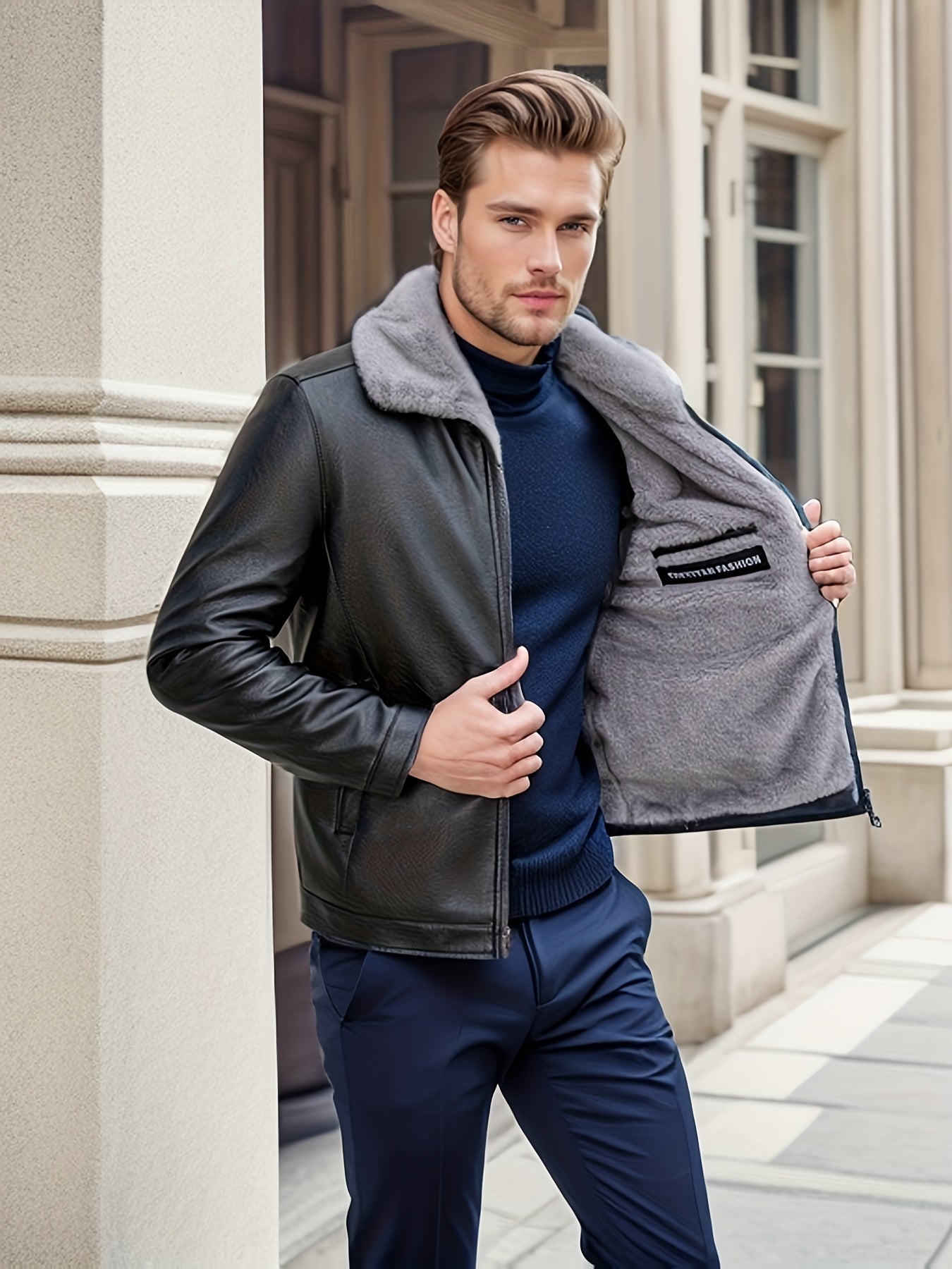 Warmes Fleecejacke mit PU-Beschichtung
