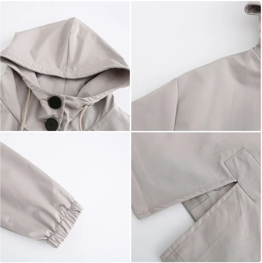 Wasserbeständige Damenjacke mit Kapuze