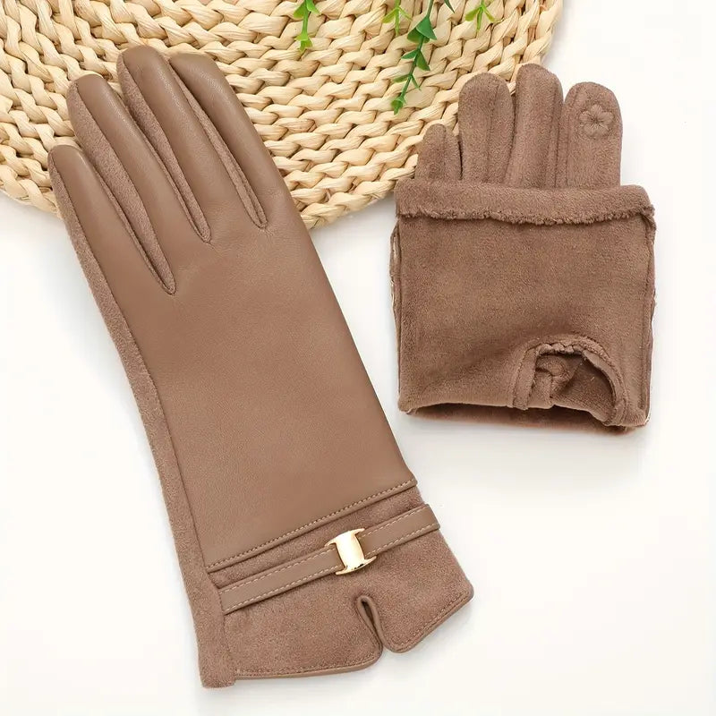Wasserdichte Lederhandschuhe für Winter