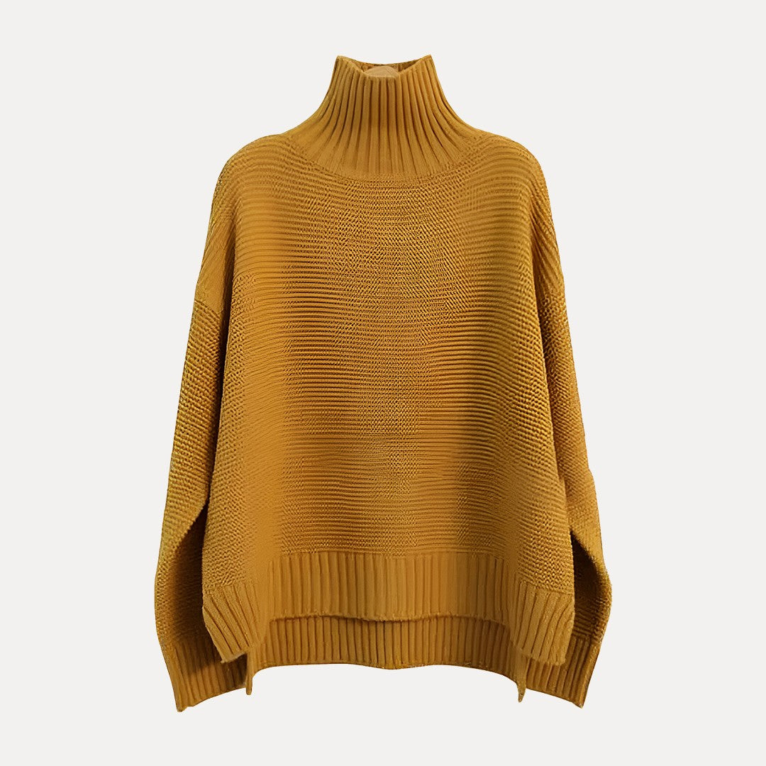 Weicher Wollpullover mit Stehkragen
