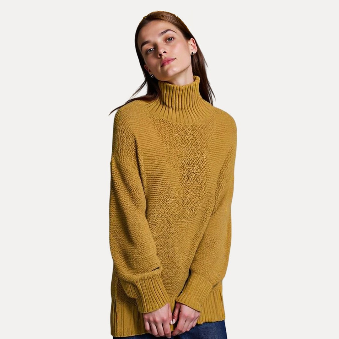 Weicher Wollpullover mit Stehkragen