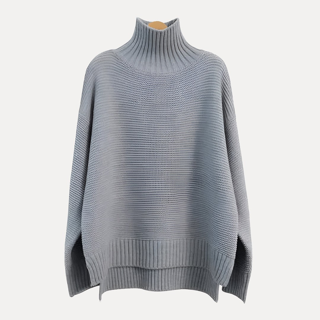 Weicher Wollpullover mit Stehkragen