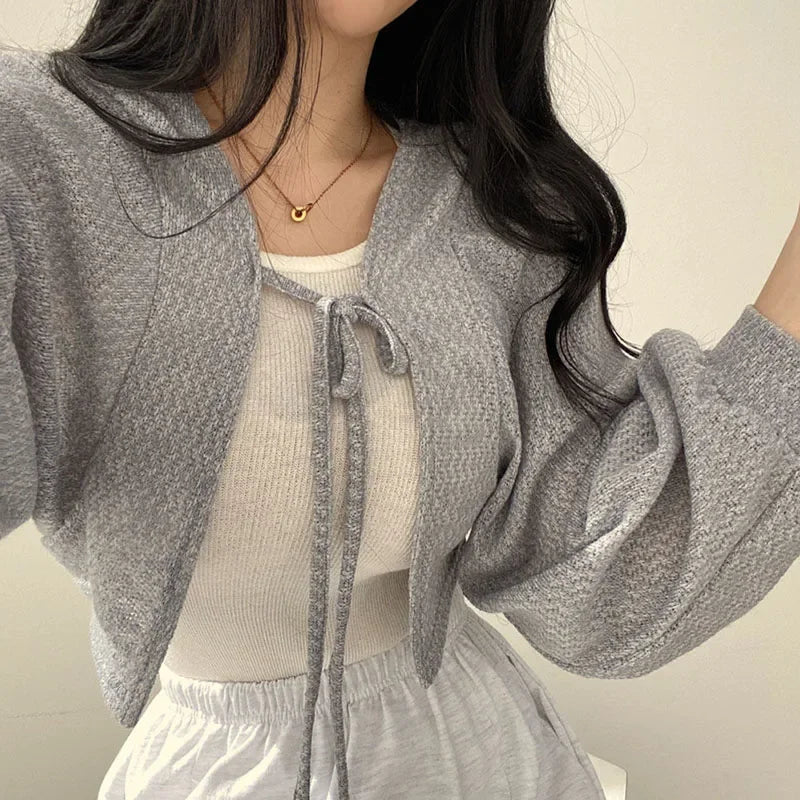 Weißer Strickcardigan für Damen