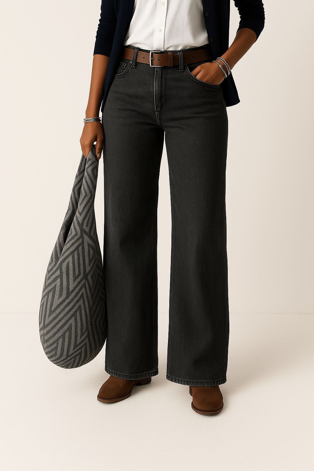 Wide Leg Denim Jeans for Women