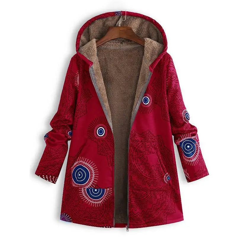 Damen Fleecejacke mit Kapuze