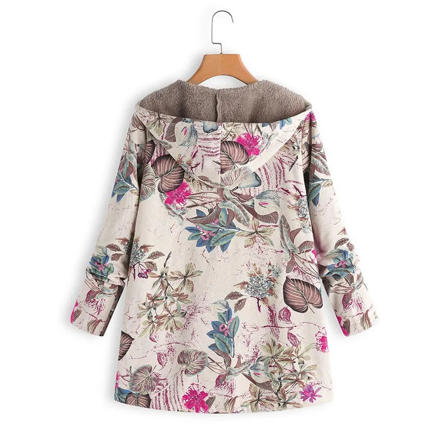 Damen Fleecejacke mit Kapuze