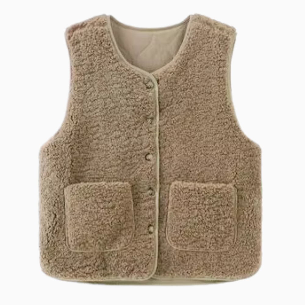Wende-Weste mit Knöpfen aus Fleece