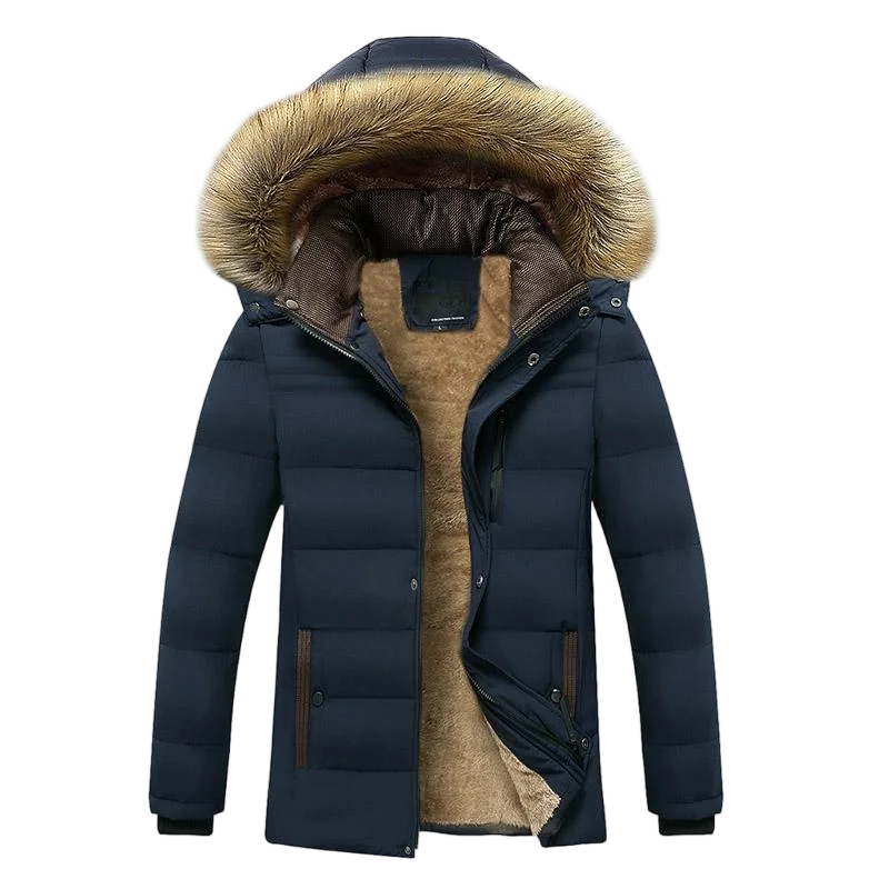 Winddichte Fleecejacke Herren mit Abnehmbarem Hut