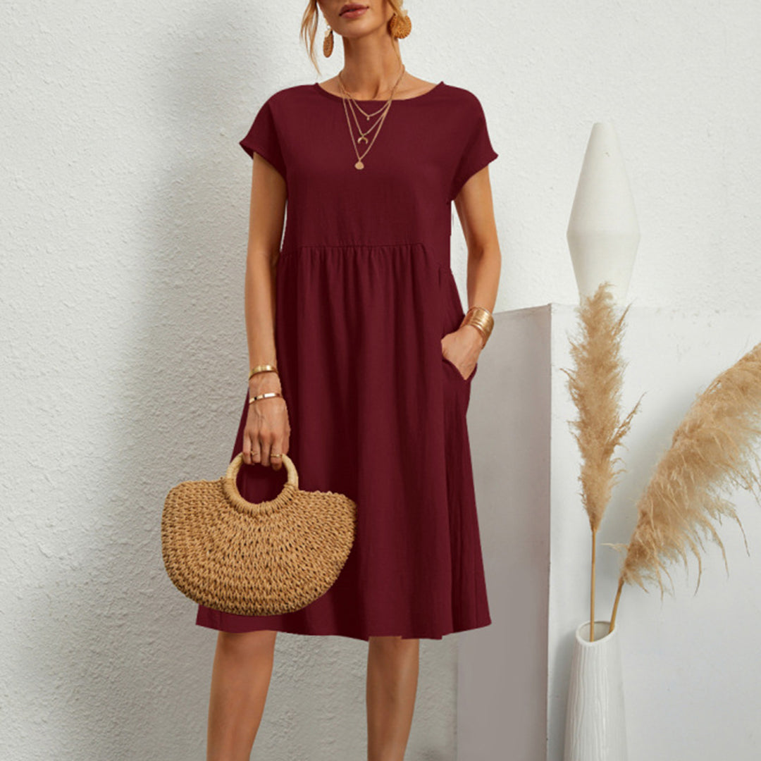 Anna | Bequem Midikleid in A-Linie für Frauen