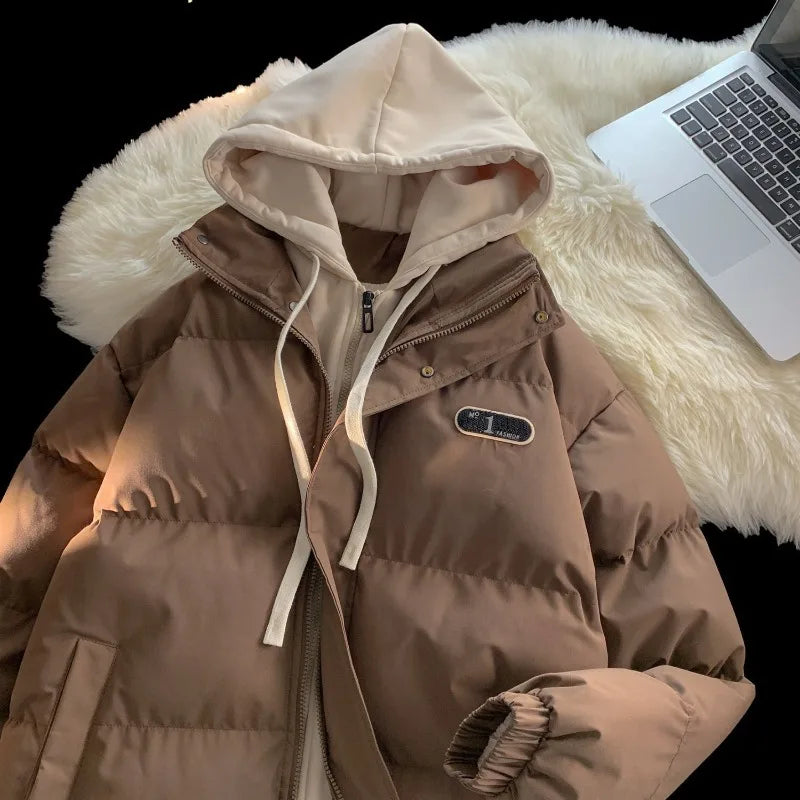 Winter Mantel Unisex mit Kapuze
