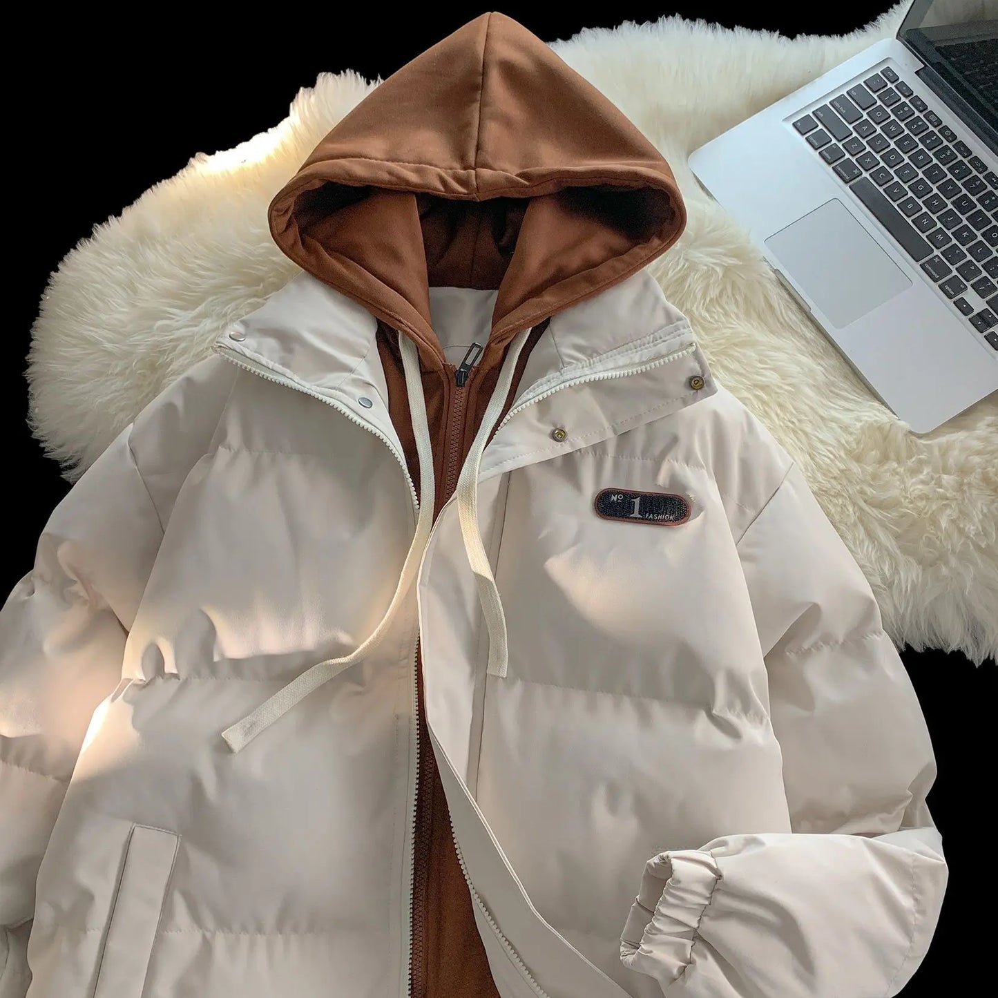Winter Mantel Unisex mit Kapuze
