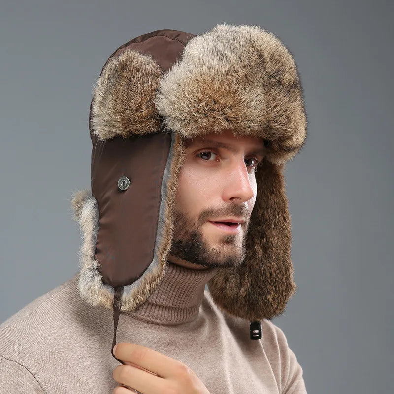 Wintermütze für Herren mit Ohrenklappen