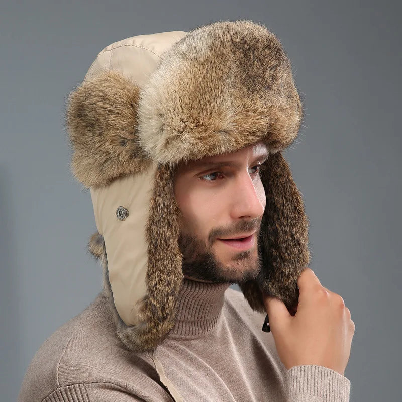 Wintermütze für Herren mit Ohrenklappen