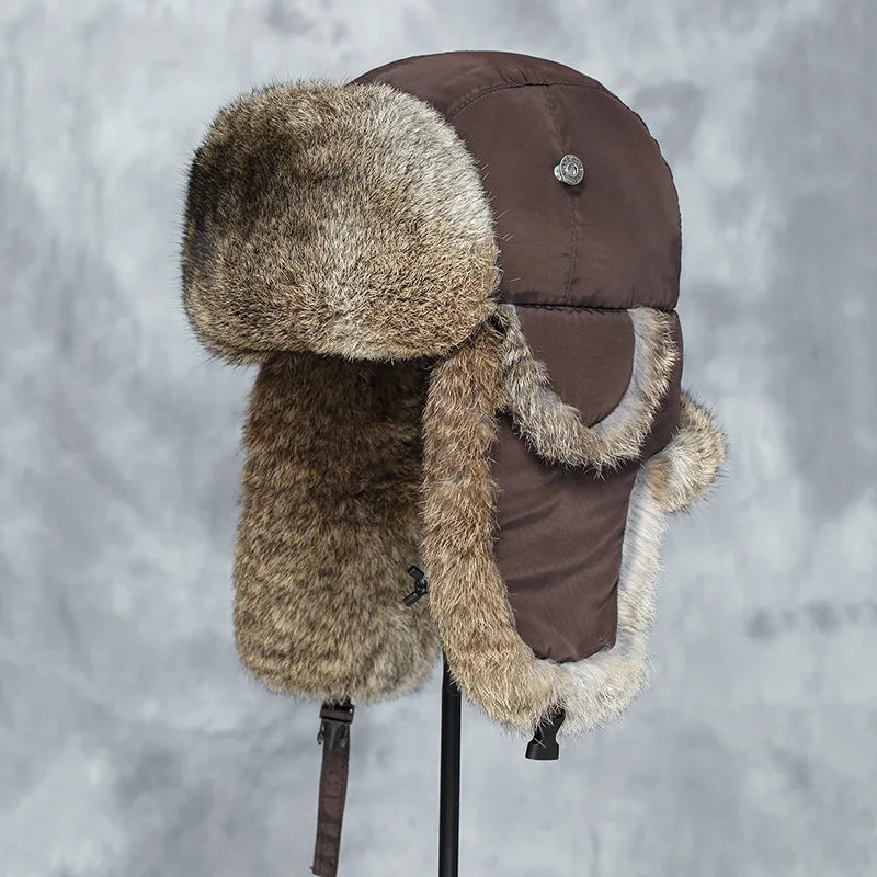 Wintermütze für Herren mit Ohrenklappen