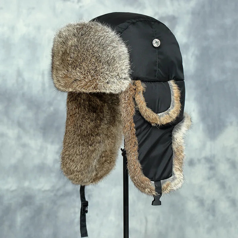 Wintermütze für Herren mit Ohrenklappen