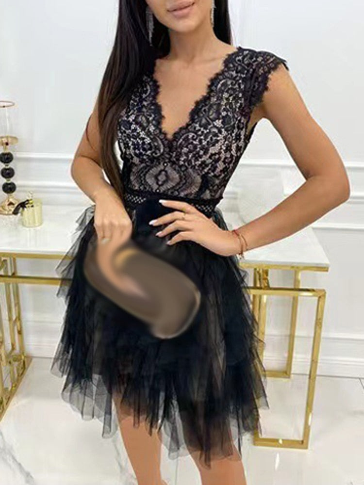 Lela | Elegant cocktailklänning för bröllop i chiffong för damer