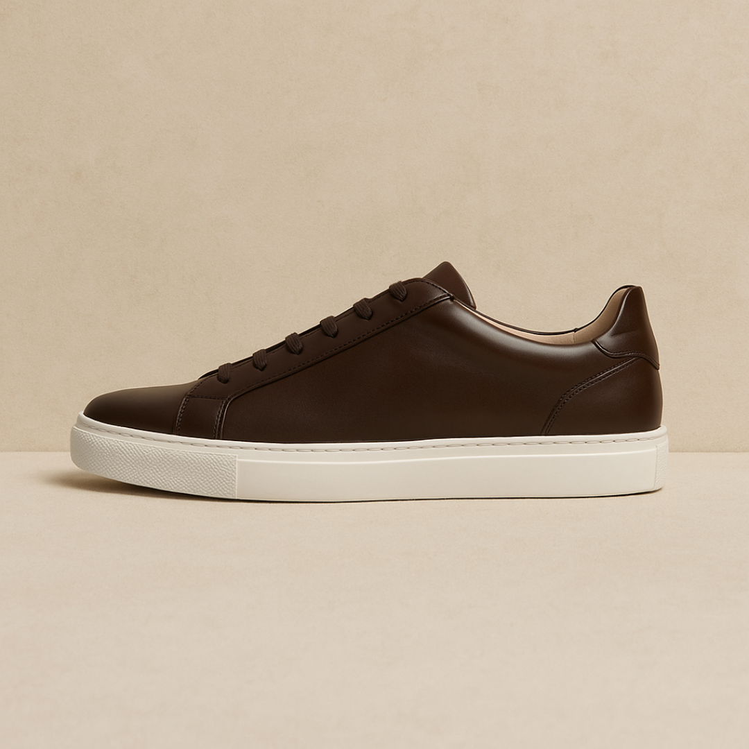 Zeitlose Leder Low-Top Sneakers