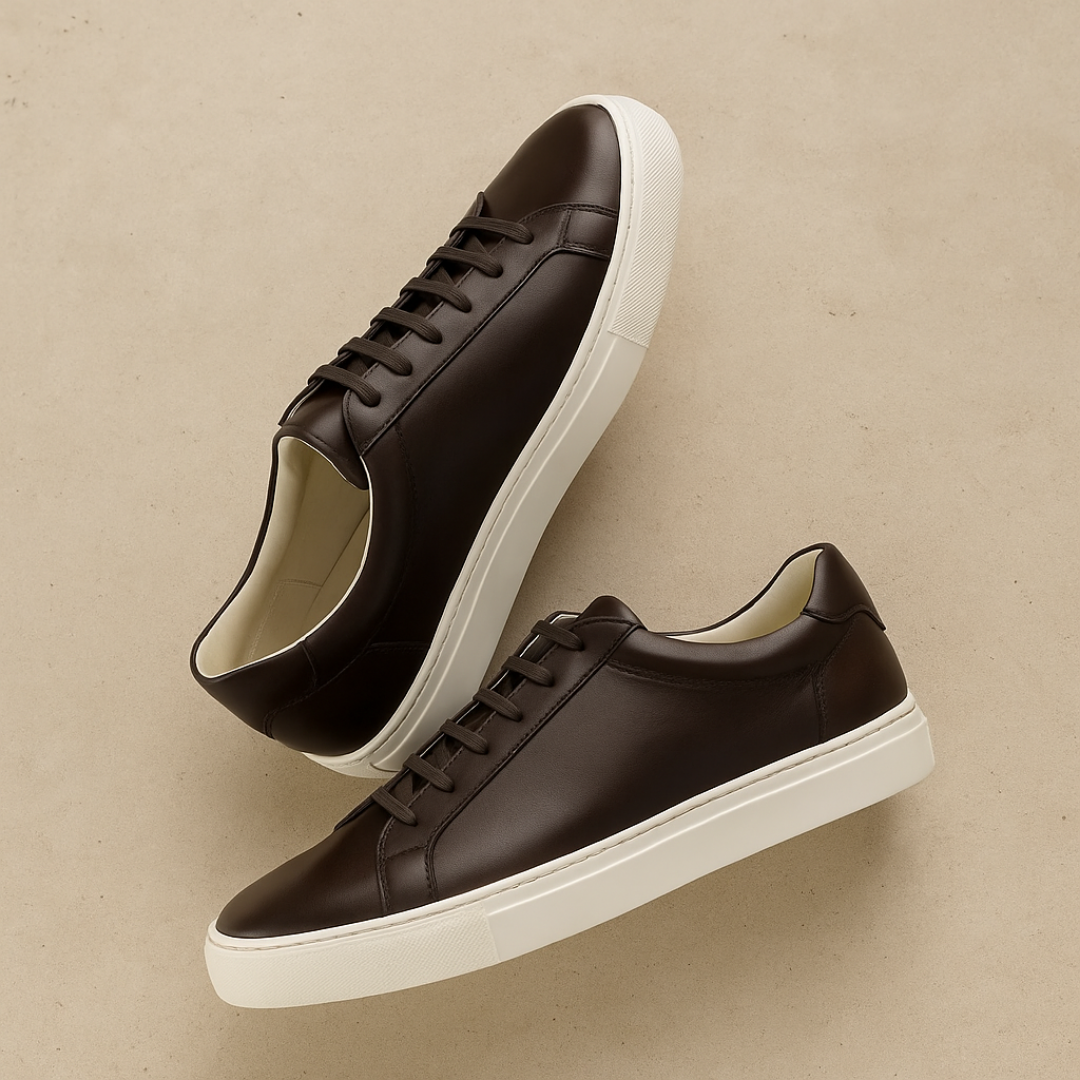 Zeitlose Leder Low-Top Sneakers