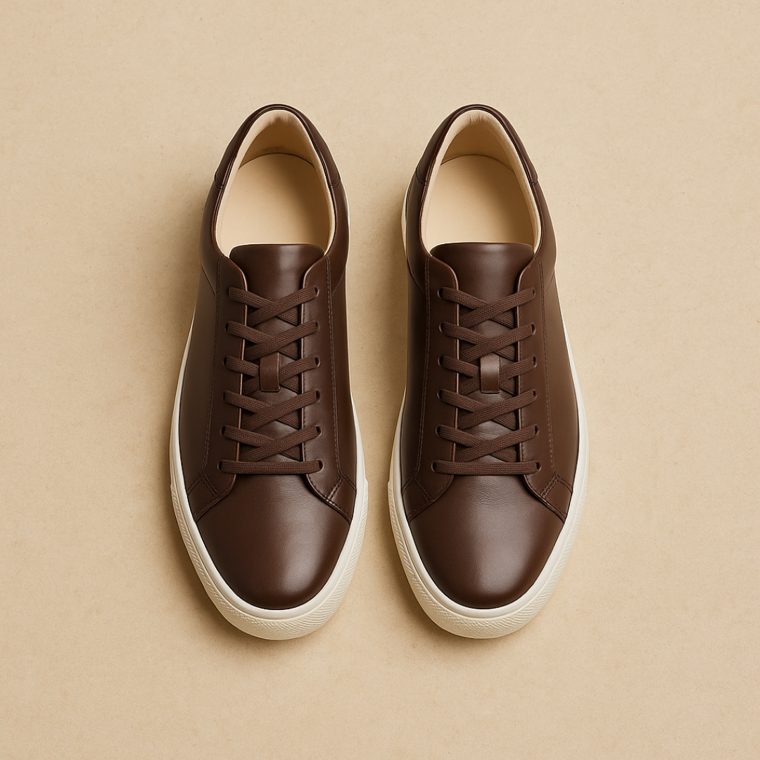 Zeitlose Leder Low-Top Sneakers