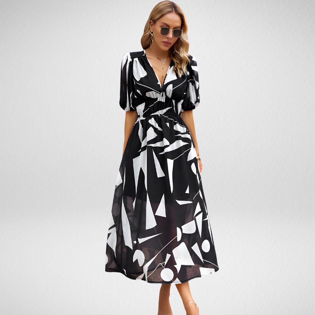 Variant image for Ada | Elegantes Maxikleid mit V-Ausschnitt für Frauen, Sommer Kleid Lang-5