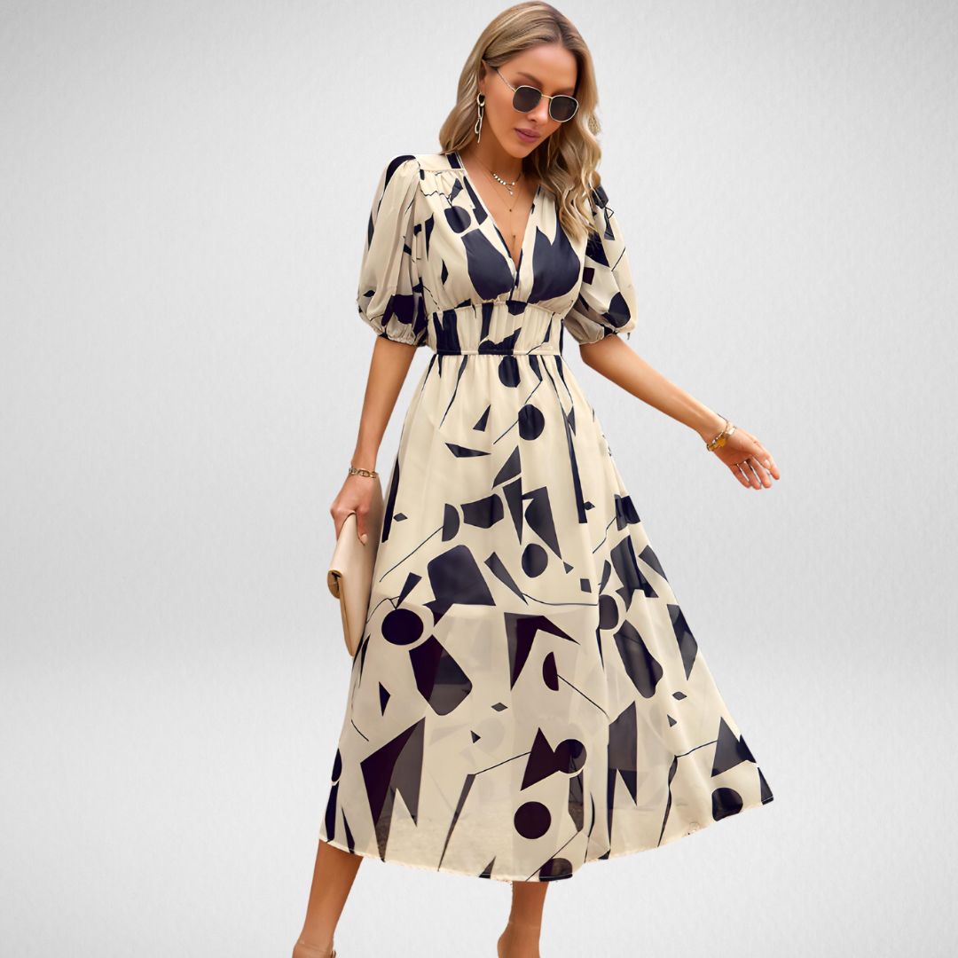 Variant image for Ada | Elegantes Maxikleid mit V-Ausschnitt für Frauen, Sommer Kleid Lang-1