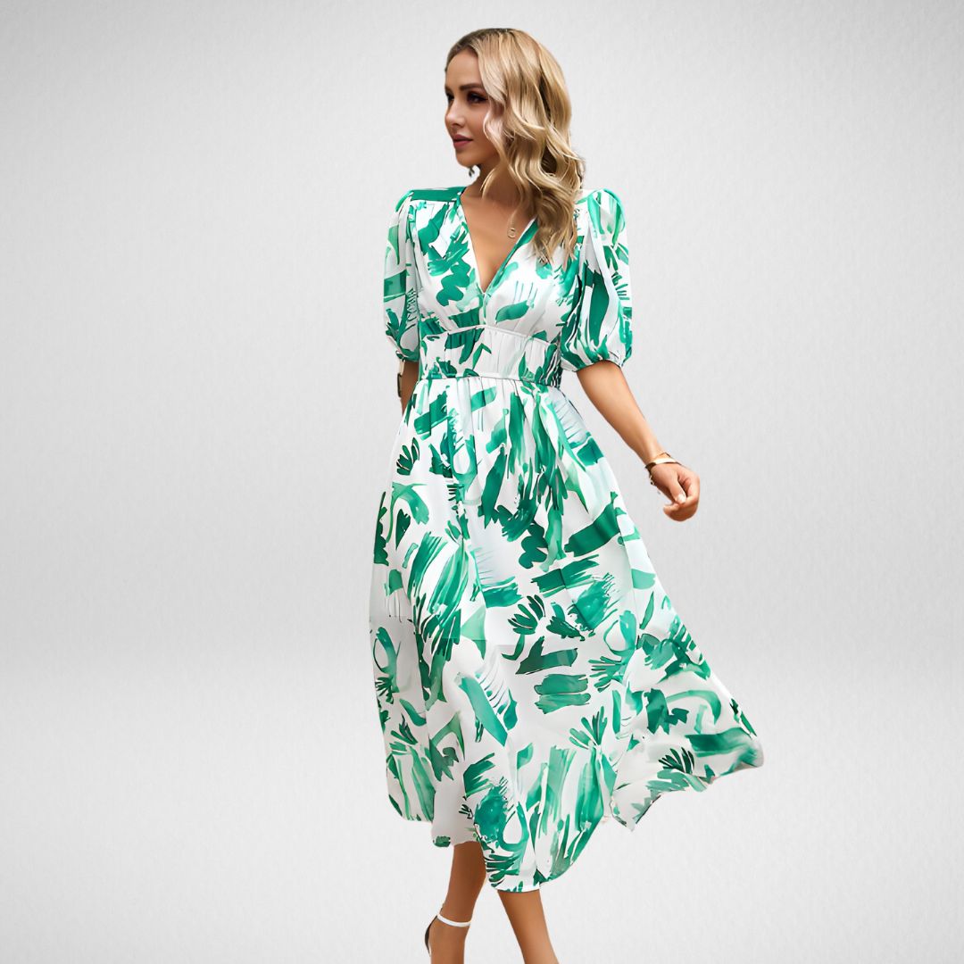 Variant image for Ada | Elegantes Maxikleid mit V-Ausschnitt für Frauen, Sommer Kleid Lang-13