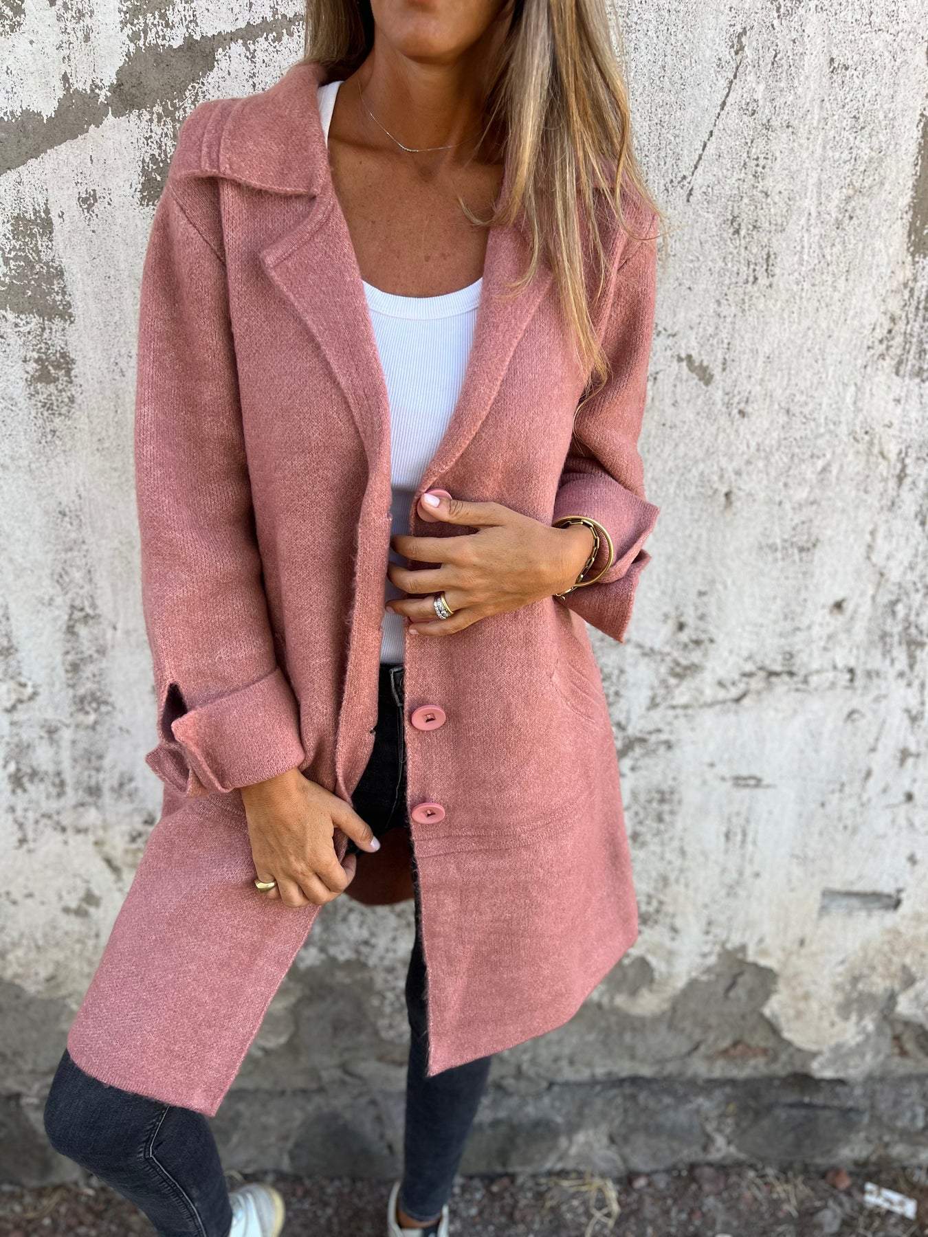 Fiona | Stile elegante cappotto lungo per donne