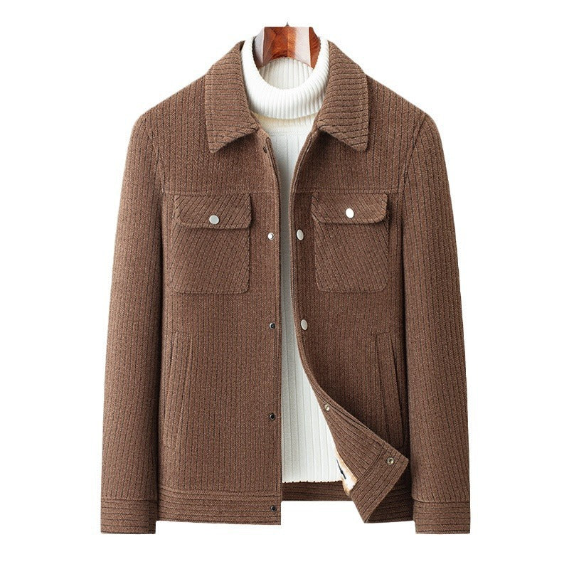Herren Übergangsjacke mit Hemdkragen und Knopfleiste 5