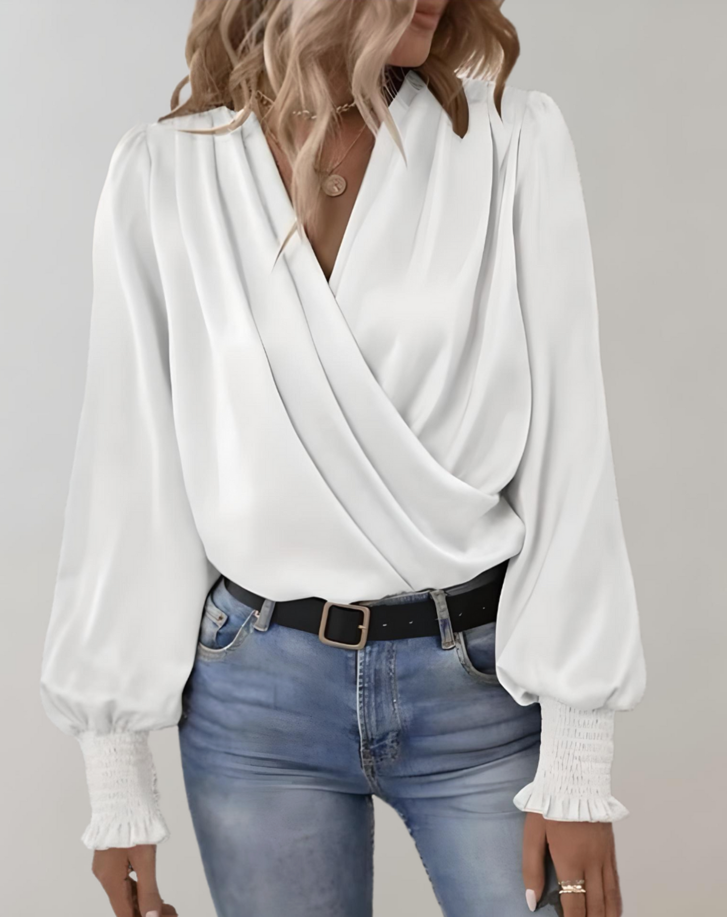 Variant image for Beatrix | Elegante Bluse Damen mit V-Ausschnitt für verschiedene Anlässe-9