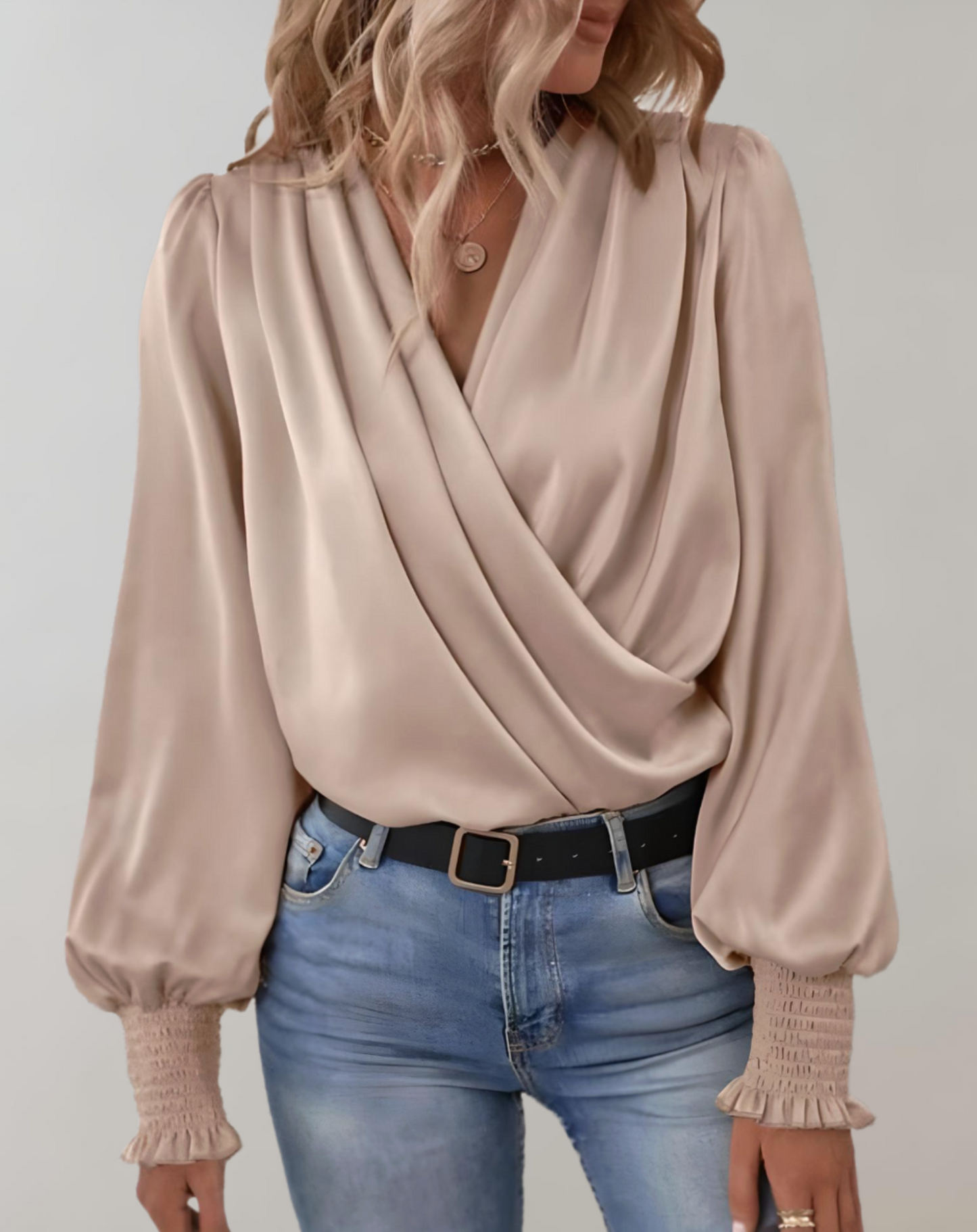 Beatrix | Elegante Bluse Damen mit V-Ausschnitt